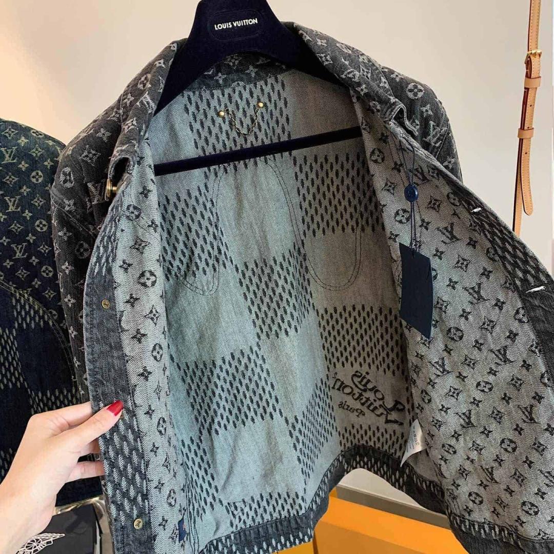 Louis Vuitton x Nigo Giant Damier Waves Denim Jacket